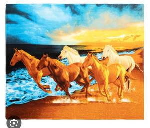 lot 1682 image: Dawhud Direct Beach Horses Fleece Blanket for Bed 50 x 60 Horse Fleece Throw Blanket for Women, Men &amp Kids Super Soft Plush Running Horses Blanket Throw Fleece Blanket 50x60