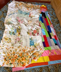 lot 48 image: 2 Vintage Quilts for Restoration or Crafts