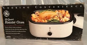 lot 43 image: GE 20Quart Roaster Oven  Large Capacity Electric Cooker