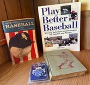 lot 74 image: Vintage Baseball Books w 1963 Encyclopedia
