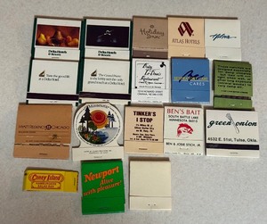 lot 18 image: Vintage Matchbook Lot  Hotels, Restaurants & Tobacco Ads