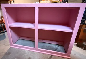 lot 28 image: Pink Wooden Cubby Shelf  DIY Project Piece