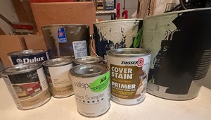 lot 51 image: Mixed Paint & Primer Lot  Sherwin Williams, Zinsser