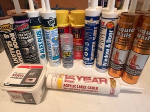 lot 52 image: Mixed Caulk, Silicone & Window Sealants