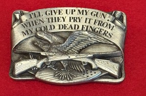 lot 64 image: 1983 Siskiyou Cold Dead Fingers Eagle Belt Buckle
