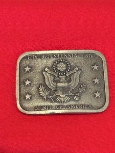 lot 69 image: Vintage 1976  U.S Bicentennial Spirit of AmericaPatriotic Eagle Belt Buckle