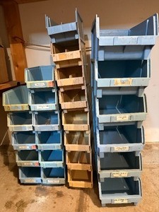 lot 103 image: Large Lot of Plastic Storage Bin Organizers