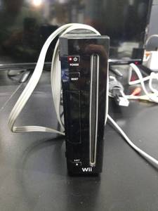 lot 1277 image: Nintendo Wii Console System RVL-001 Black Gaming Console with Cables