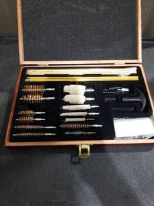 lot 3595 image: Gun Cleaning Kit in Wooden Case