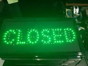 lot 3607 image: LED Open  And Closed Sign Light Display