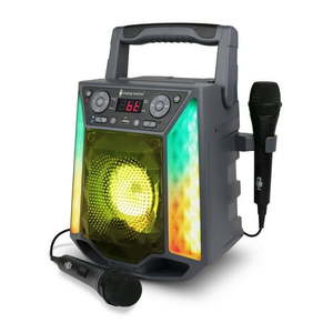 lot 3644 image: Singing Machine Shine Duets with Voice Assistant Bluetooth Stand Alone Karaoke Machine  SML2250  Black