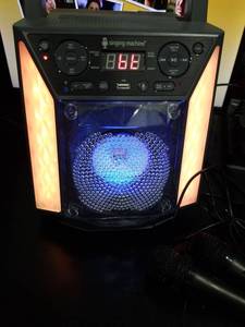 Singing Machine Shine Duets with Voice Assistant Bluetooth Stand Alone Karaoke Machine  SML2250  Black