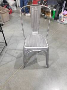 lot 3648 image: Industrial Metal Dining Chair