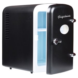 lot 3702 image: Frigidaire Portable Retro 6 Can Mini Cooler  EFMIS129  Black
