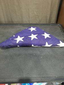 lot 3713 image: Memorial Flag with Folded American Flag Directions