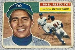 lot 100 image: 1956 Topps Card #113 - Phil Rizzuto Baseball New York Yankees