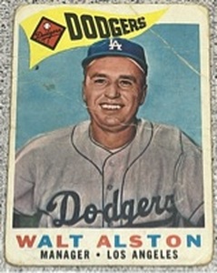 lot 106 image: 1960 Topps Baseball Card #212 - Walt Alston
