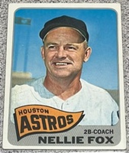 lot 126 image: 1965 Topps Baseball Card #485 - Nellie Fox Houston Astros