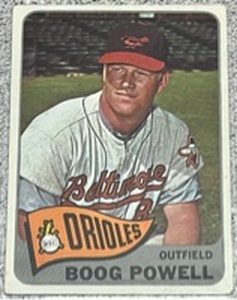 lot 127 image: 1965 Topps Baseball Card #560 - Boog Powell Baltimore Orioles