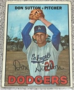 lot 133 image: 1967 Topps Baseball Card #445 - Don Sutton