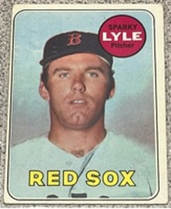 lot 136 image: 1969 Topps Baseball Card #311 - Sparky Lyle Boston Red Sox