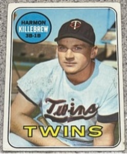 lot 137 image: 1969 Topps Baseball Card #375 - Harmon Killebrew Minnesota Twins