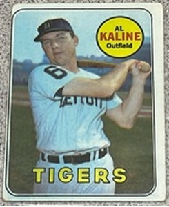 lot 138 image: 1969 Topps Baseball Card #410 - Al Kaline Detroit Tigers