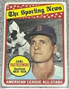 lot 139 image: 1969 Topps Baseball Card #425 - Carl Yastrzemski All-Stars