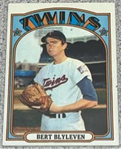 lot 145 image: 1972 Topps Baseball Card #515 - Bert Blyleven Minnesota Twins