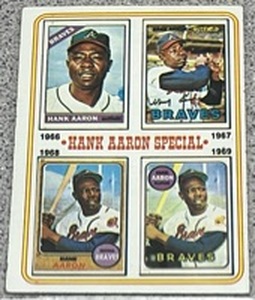 lot 152 image: 1974 Topps Baseball Card #5 - Hank Aaron Special