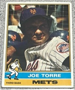 lot 158 image: 1976 Topps Baseball Card #585 - Joe Torre New York Mets