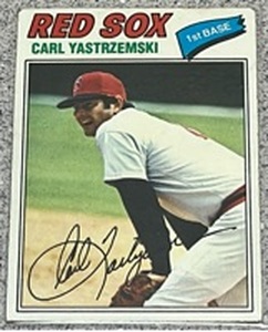 lot 161 image: 1977 Topps Baseball Card #480 - Carl Yastrzemski Boston Red Sox