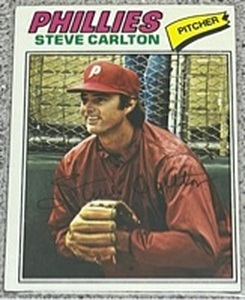 lot 162 image: 1977 Topps Baseball Card #110 - Steve Carlton