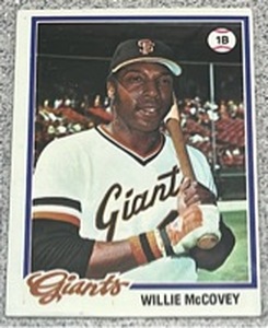 lot 167 image: 1978 Topps Baseball Card #34 - Willie McCovey San Francisco Giants