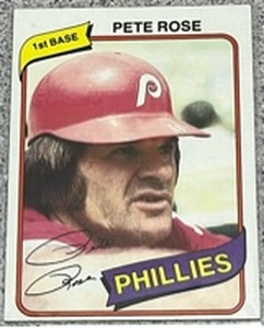 lot 174 image: 1980 Topps Baseball Card #540 - Pete Rose