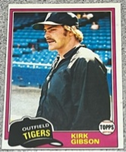 lot 181 image: 1981 Topps Baseball Card #315 - Kirk Gibson Detroit Tigers