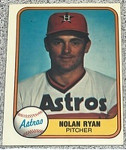 lot 191 image: 1981 Fleer Baseball Card #57 - Nolan Ryan