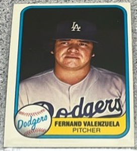 lot 193 image: 1981 Donruss Baseball Card #140 - Fernando Valenzuela
