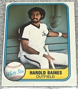 lot 194 image: 1981 Fleer Baseball Card #346 - Harold Baines
