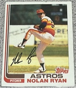 lot 197 image: 1982 Topps Baseball Card #90 - Nolan Ryan Houston Astros