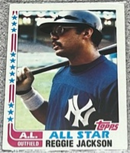 lot 200 image: 1982 Topps Baseball Card #551 - Reggie Jackson All Star