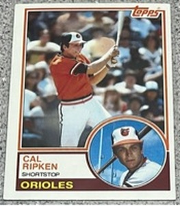 lot 208 image: 1983 Topps Baseball Card #163 - Cal Ripken Jr