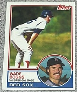 lot 211 image: 1983 Topps Baseball Card #498 - Wade Boggs