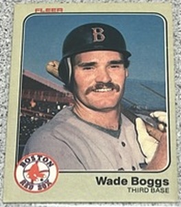 lot 216 image: 1983 Fleer Baseball Card #179 - Wade Boggs