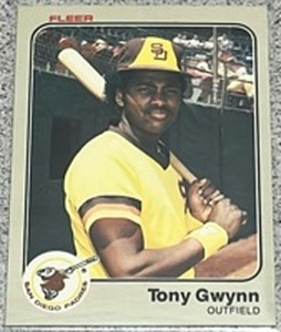 lot 217 image: 1983 Fleer Baseball Card #360 - Tony Gwynn