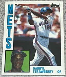 lot 221 image: 1984 Topps Baseball Card #182 - Darryl Strawberry