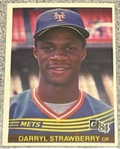 lot 222 image: 1984 Donruss Baseball Card #68 - Darryl Strawberry Rookie