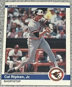 lot 223 image: 1984 Fleer Baseball Card #17 - Cal Ripken Jr