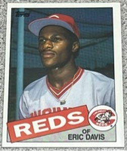 lot 228 image: 1985 Topps Baseball Card #627 - Eric Davis Cincinnati Reds