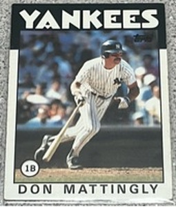 lot 232 image: 1986 Topps Baseball Card #180 - Don Mattingly